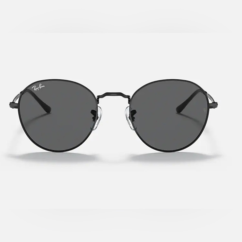 Ray-Ban RB 3447-N round metal black round polarized sunglasses